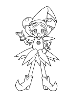 A coloring page of magical doremi